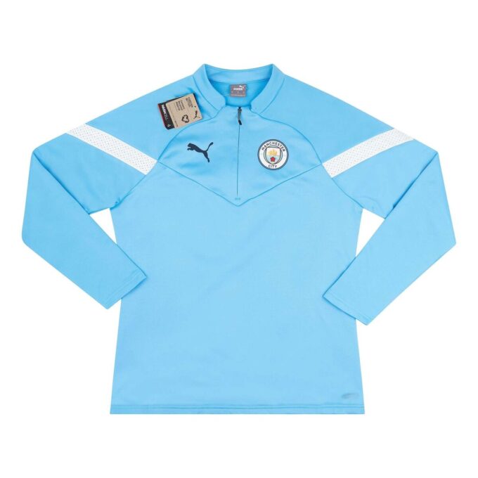 2022-23 Manchester City Puma 1/4 Fermuarlı Antrenman Polar Üstü “Gök Mavisi”