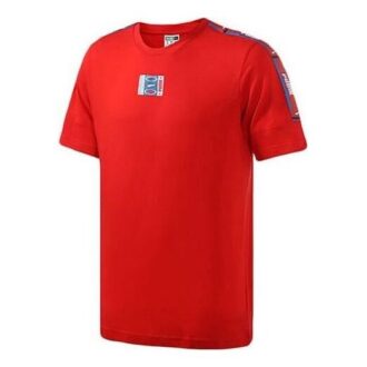 90’lar Retro Bantlı Kısa Kollu Tişört “Kırmızı”