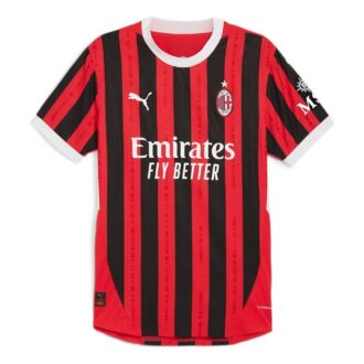 AC Milan 24/25 Orijinal İç Saha Futbol Forması “Kırmızı Siyah”