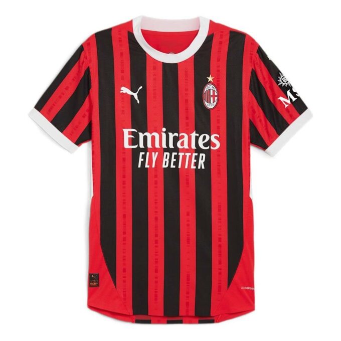 AC Milan 24/25 Orijinal İç Saha Futbol Forması “Kırmızı Siyah”