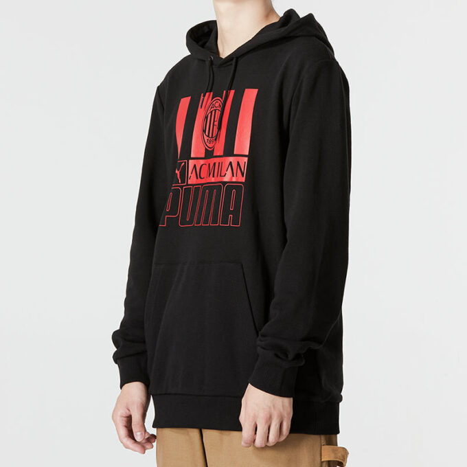 AC Milan Futbol Siyah Kapüşonlu Sweatshirt “Siyah”