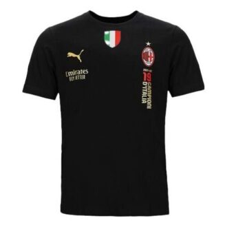 AC Milan Resmi İtalyan Şampiyonlar Tişörtü “Siyah”