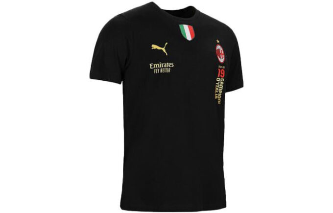 AC Milan Resmi İtalyan Şampiyonlar Tişörtü “Siyah”