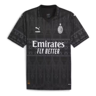 Ac Milan X Pleasures Erkek Orijinal Futbol Forması “Siyah Beyaz”