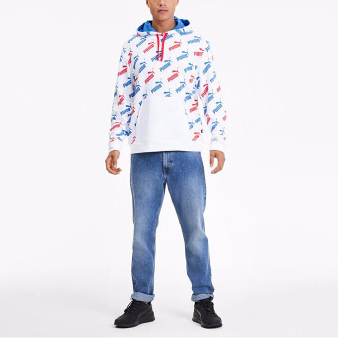 Amplified Track Kapşonlu Sweatshirt “Beyaz”