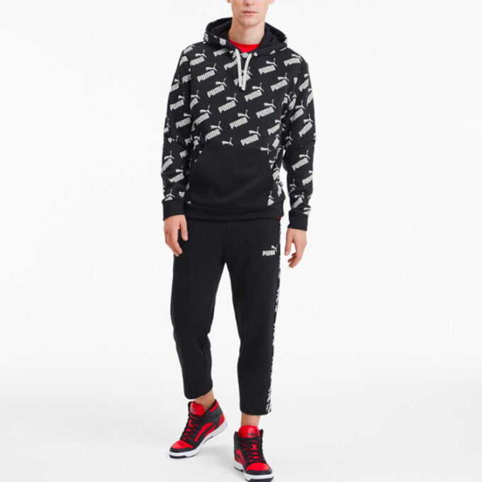 Amplified Track Kapşonlu Sweatshirt “Siyah”