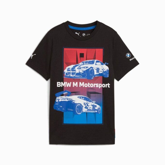 BMW M Motorsport Büyük Çocuklar İçin Motor Sporları Tişörtü BMW M Motorsport Büyük Çocuklar İçin Motor Sporları Tişörtü