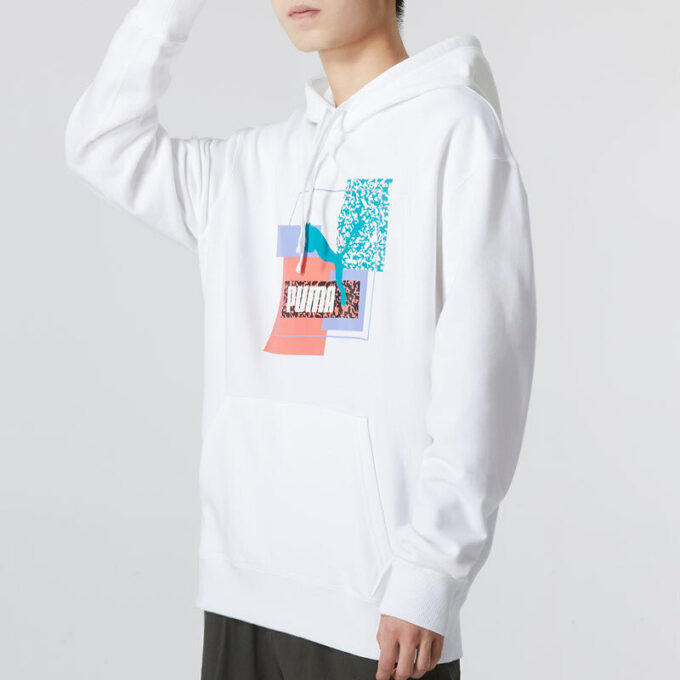 Brand Love TR Logolu Kapüşonlu Sweatshirt “Beyaz”