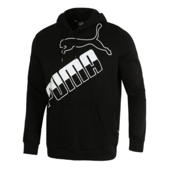 Büyük Logolu Kapüşonlu Sweatshirt “Siyah Beyaz”