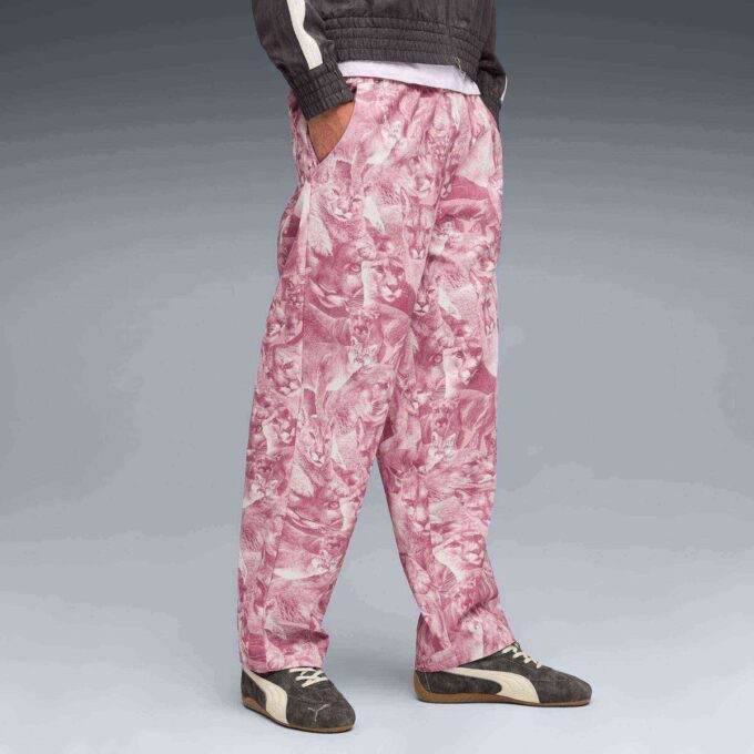 Cat Crazy Men Hayvan Desenli Pantolon