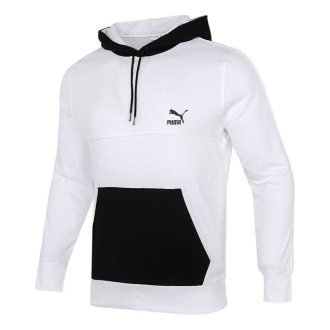 CLSX ColBlock Kapüşonlu Sweatshirt “Beyaz”