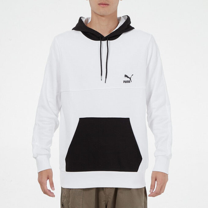 CLSX ColBlock Kapüşonlu Sweatshirt “Beyaz”