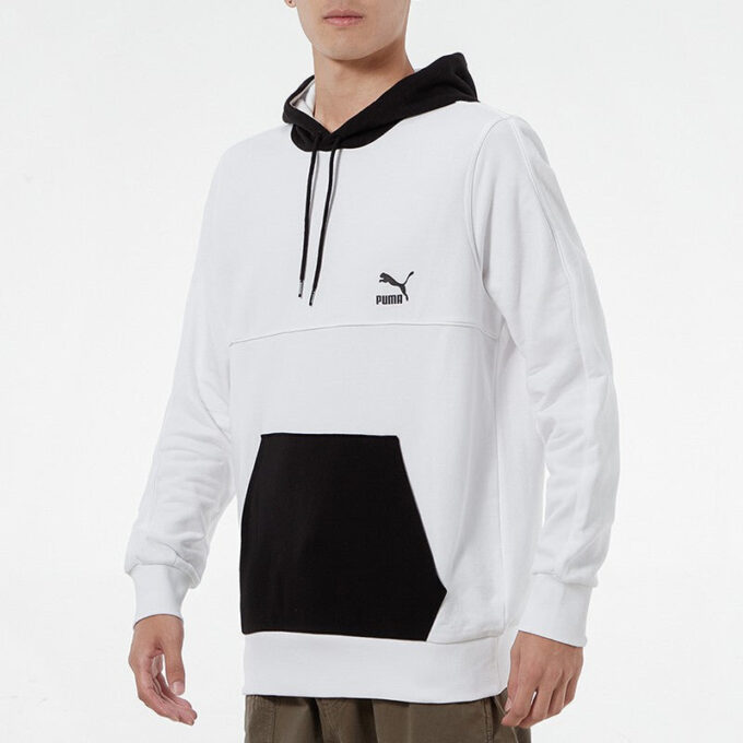 CLSX ColBlock Kapüşonlu Sweatshirt “Beyaz”