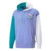 Colorblock Fandom Logolu Kapüşonlu Sweatshirt “Mor”