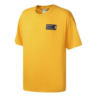 Culture MakerTee Siyah Bol Spor Yuvarlak Yaka Kısa Kollu Sarı