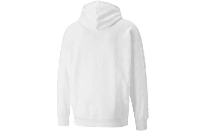 Daire Logolu Kapüşonlu Sweatshirt “Beyaz”