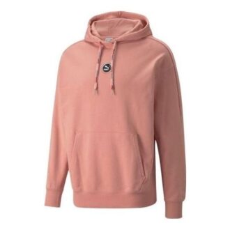 Daire Logolu Kapüşonlu Sweatshirt “Pembe”