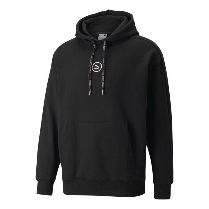 Daire Logolu Kapüşonlu Sweatshirt “Siyah”