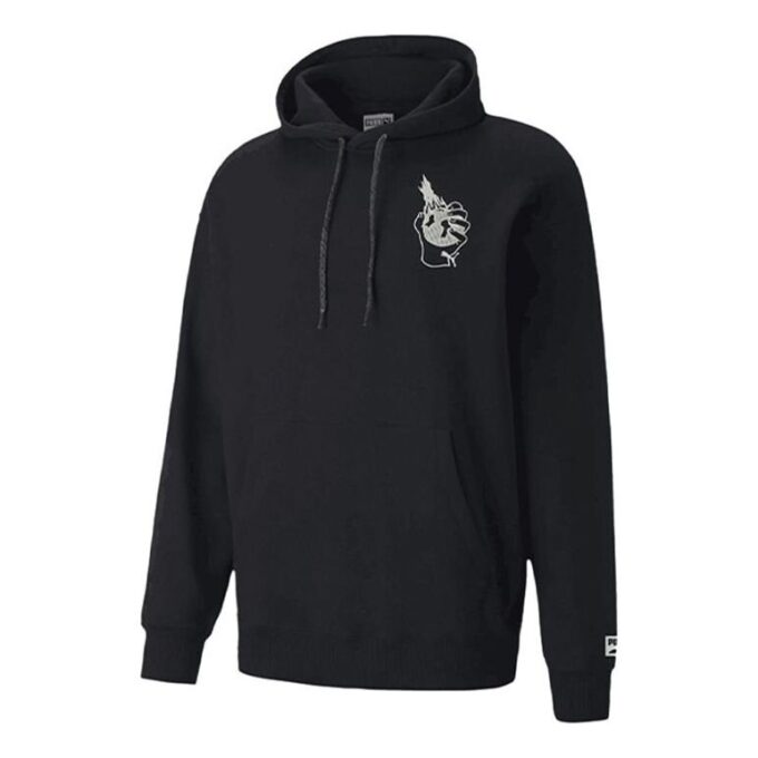 Downtown Grafik Kapüşonlu Sweatshirt “Siyah”