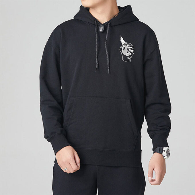 Downtown Grafik Kapüşonlu Sweatshirt “Siyah”