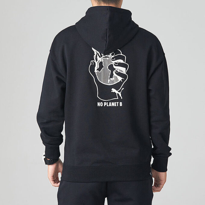 Downtown Grafik Kapüşonlu Sweatshirt “Siyah”