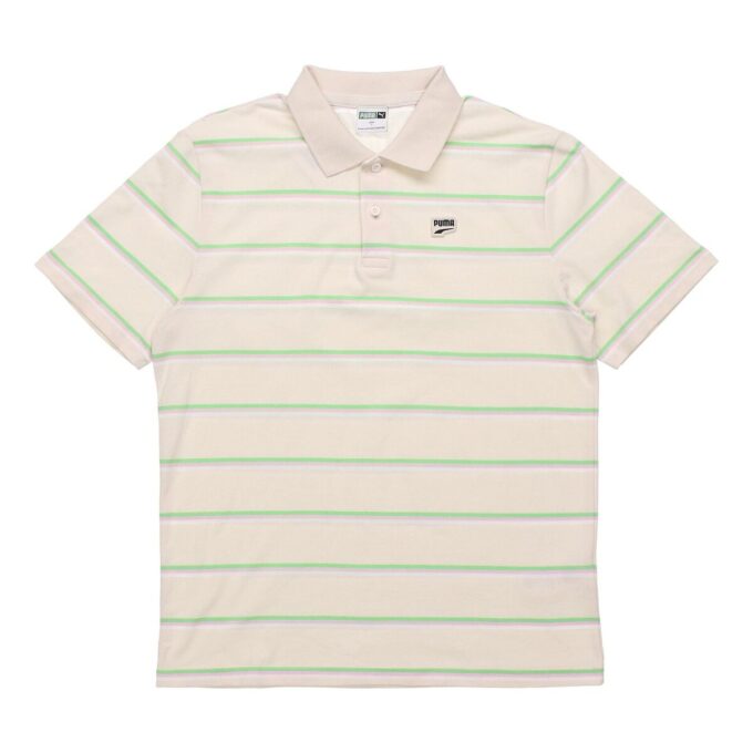 Downtown Stripe Polo Tişört “Bej”