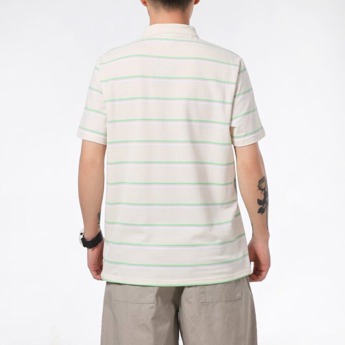 Downtown Stripe Polo Tişört “Bej”