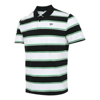 Downtown Stripe Polo Tişört “Beyaz”