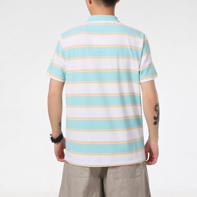Downtown Stripe Polo Tişört “Beyaz”