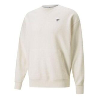 Downtown Waffle Yuvarlak Yaka Sweatshirt “Beyaz”