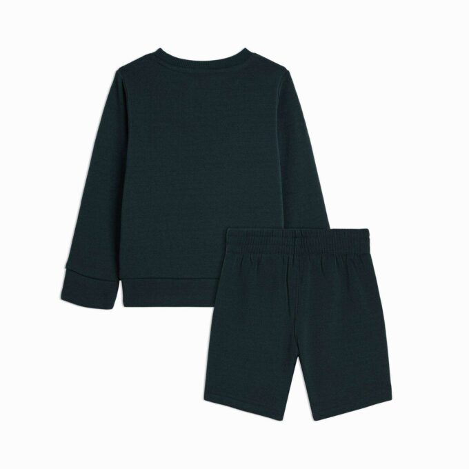 Eşleşen Setler Yürümeye Başlayan Çocuklar İçin 2 Parçalı Sweatshirt ve Şort Takımı