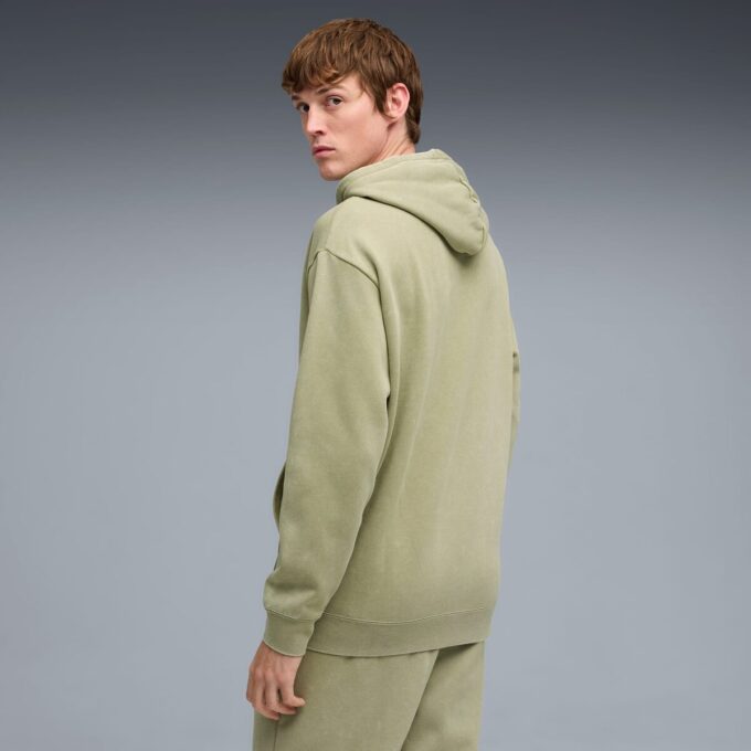 Elevated Essentials Asit Yıkama Erkek Polar Kapüşonlu Üst