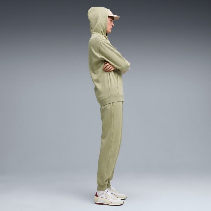 Elevated Essentials Asit Yıkama Erkek Polar Kapüşonlu Üst