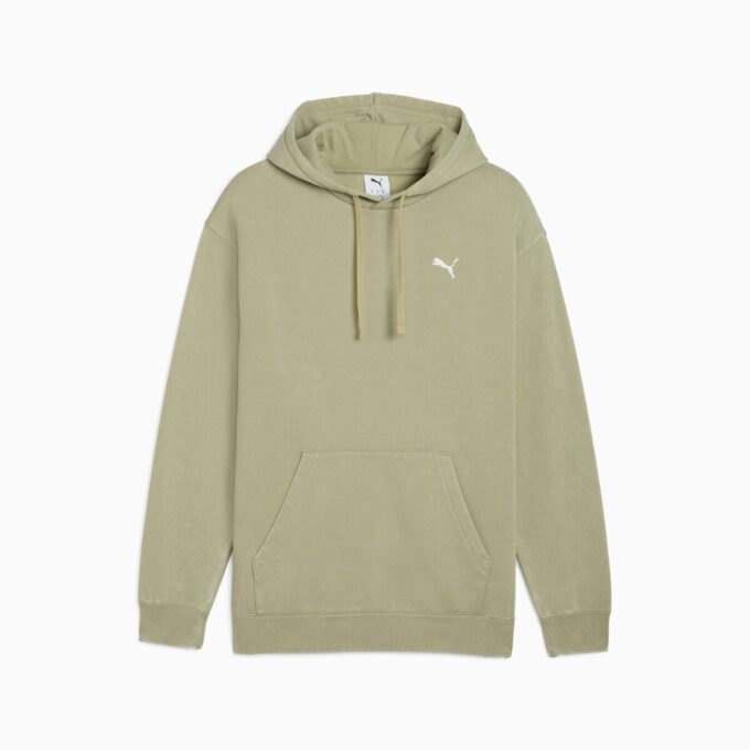 Elevated Essentials Asit Yıkama Erkek Polar Kapüşonlu Üst