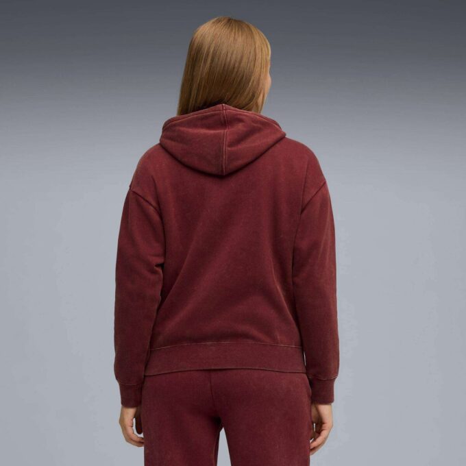 Elevated Essentials Asit Yıkama Kadın Polar Kapüşonlu Üst