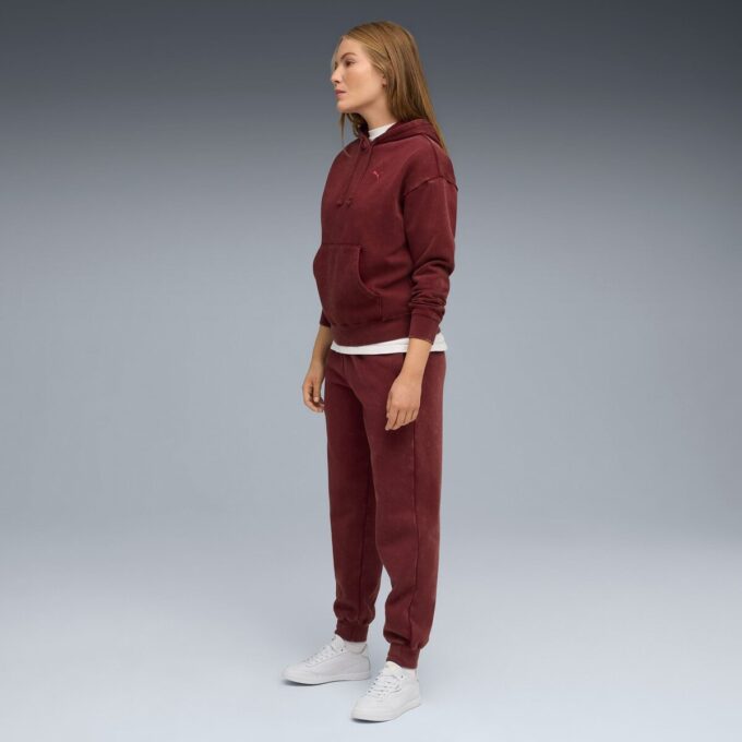 Elevated Essentials Asit Yıkama Kadın Polar Kapüşonlu Üst