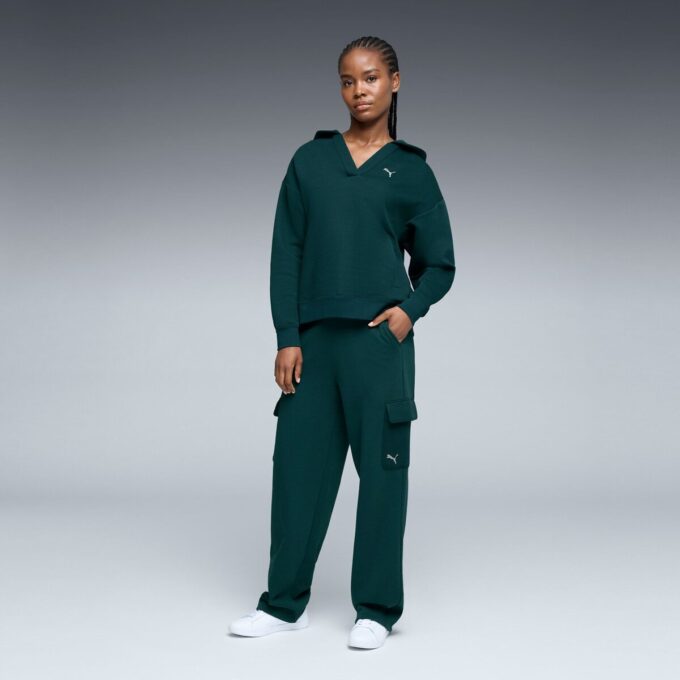 Elevated Essentials Kadın Düz Paça Kargo Pantolon