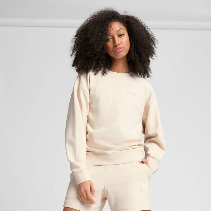 Elevated Essentials Kadın Rahat Mürettebat Sweatshirt Elevated Essentials Kadın Rahat Mürettebat Sweatshirt