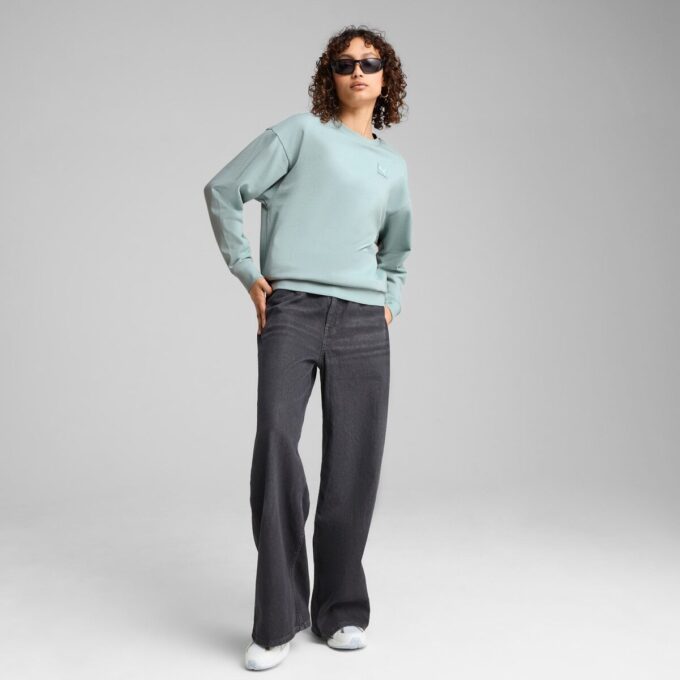 Elevated Essentials Kadın Rahat Mürettebat Sweatshirt Elevated Essentials Kadın Rahat Mürettebat Sweatshirt