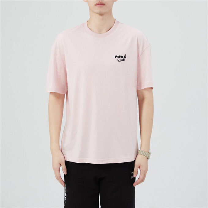 Erkek Kulübü Büyük Boy SS Tişört Spor Pembe