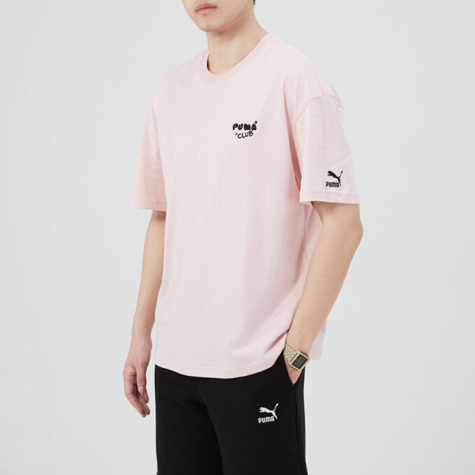 Erkek Kulübü Büyük Boy SS Tişört Spor Pembe