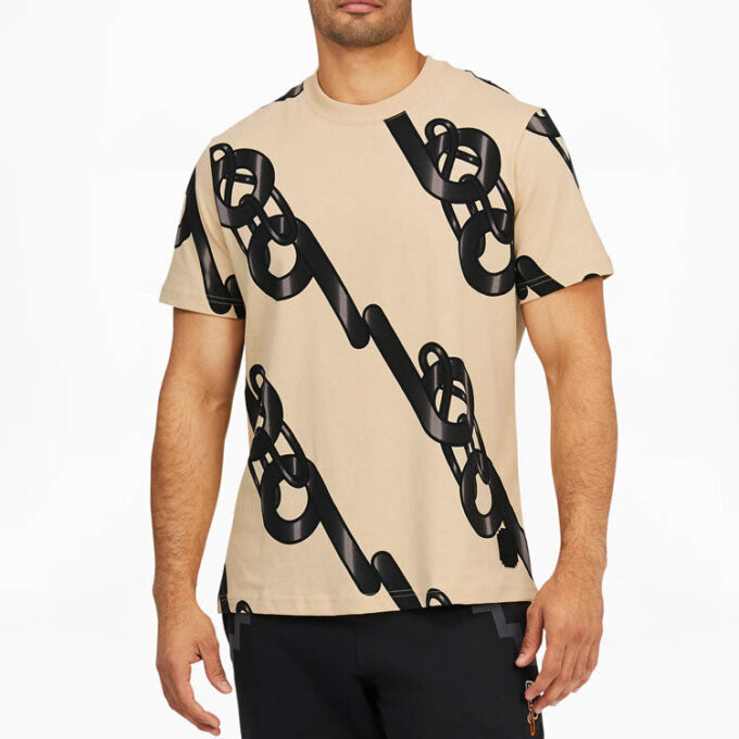 Erkek PUMA x PRONOUNCE Unisex Grafik Tişört Çapraz Zincir Baskılı Spor Günlük Spor Kısa Kollu Haki