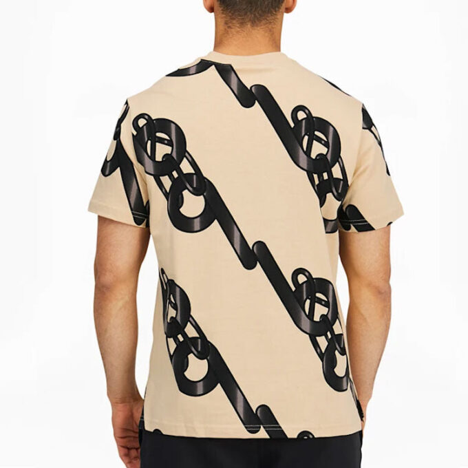 Erkek PUMA x PRONOUNCE Unisex Grafik Tişört Çapraz Zincir Baskılı Spor Günlük Spor Kısa Kollu Haki