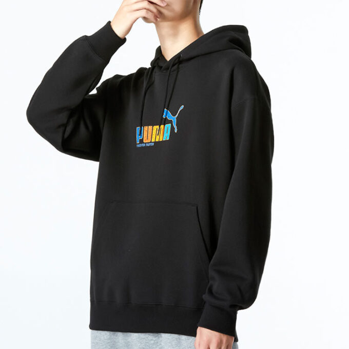 Essentials Gökkuşağı Kapüşonlu Sweatshirt “Siyah”