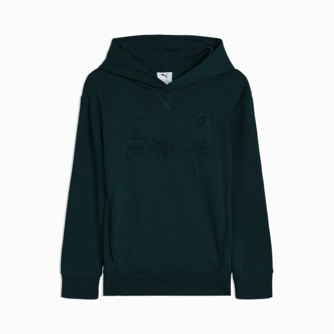 Essentials Kabartmalı Büyük Çocuklar İçin Pamuklu Polar Kapüşonlu Sweatshirt Essentials Kabartmalı Büyük Çocuklar İçin Pamuklu Polar Kapüşonlu Sweatshirt