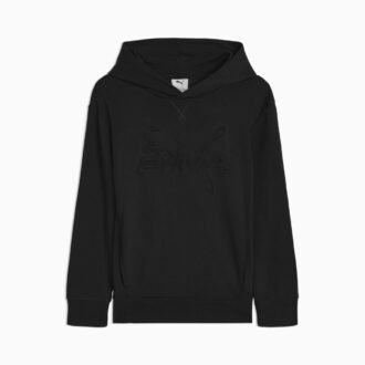 Essentials Kabartmalı Küçük Çocuklar İçin Polar Kapüşonlu Sweatshirt