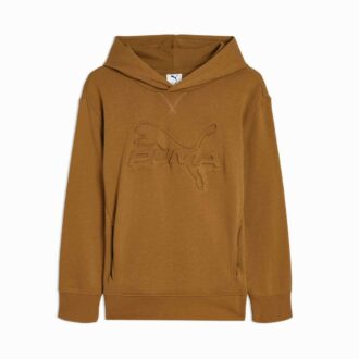 Essentials Kabartmalı Küçük Çocuklar İçin Polar Kapüşonlu Sweatshirt