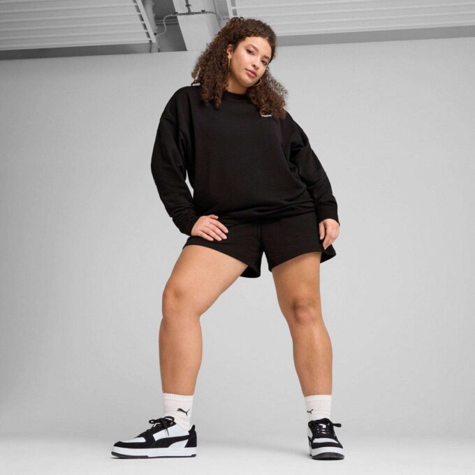 Essentials Kadın Rahat Yuvarlak Yaka Sweatshirt