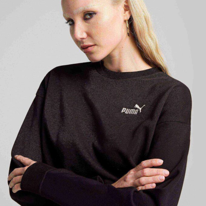 Essentials Kadın Rahat Yuvarlak Yaka Sweatshirt