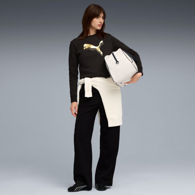 Essentials Metalik Kadın Yuvarlak Yaka Sweatshirt Essentials Metalik Kadın Yuvarlak Yaka Sweatshirt